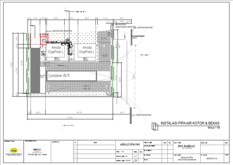 As-Built Drawing: Wastewater Pipe Installation | PDF