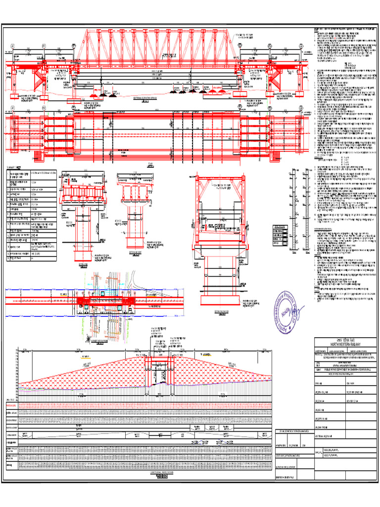 NH-458 Bridge General Arrangement Drawing | PDF | Road | Buildings And ...