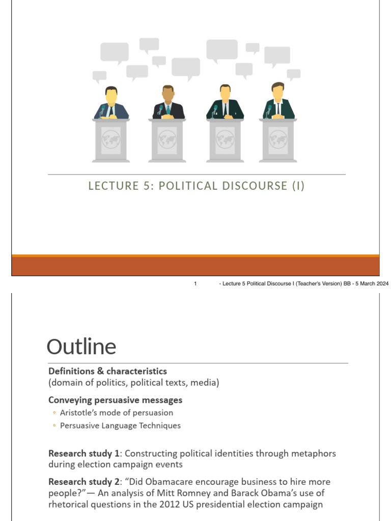 Political Discourse: Persuasion Techniques | PDF