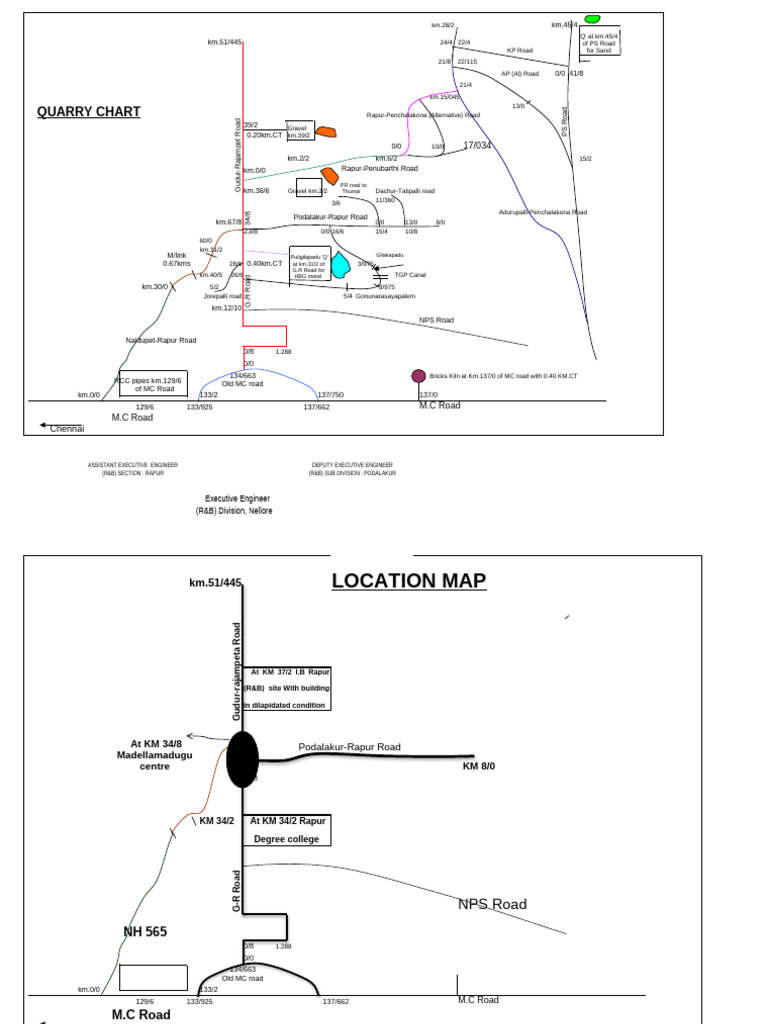 Quarry and Road Location Map | PDF