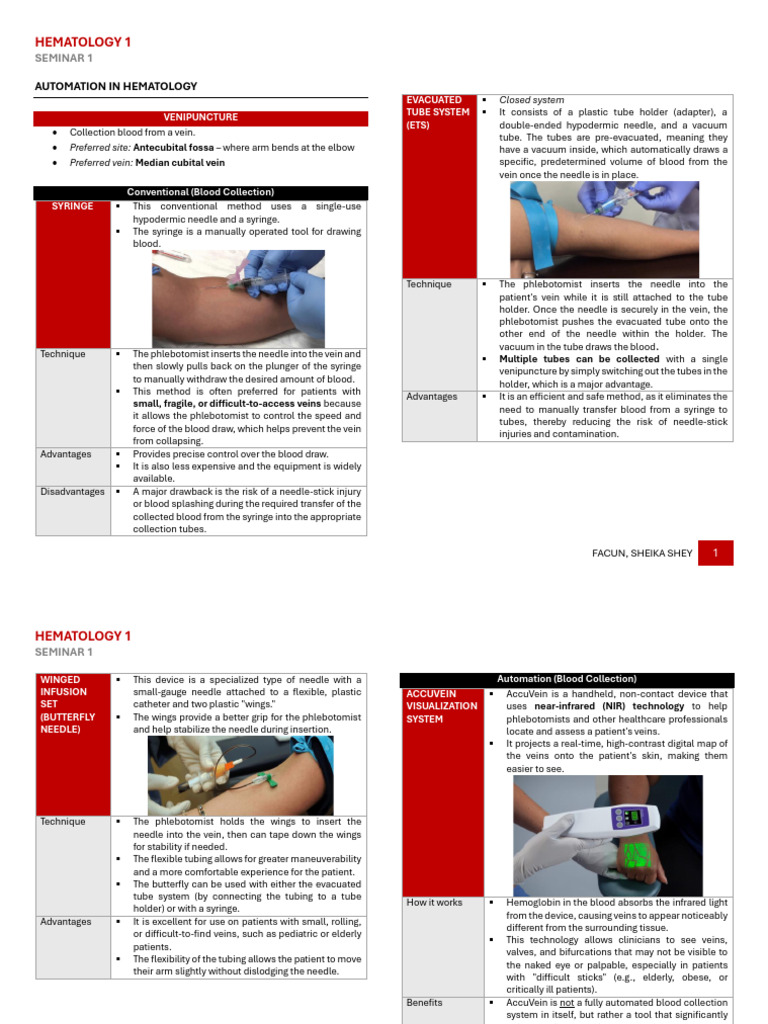 Blood Collection Techniques in Hematology | PDF | Staining | White ...