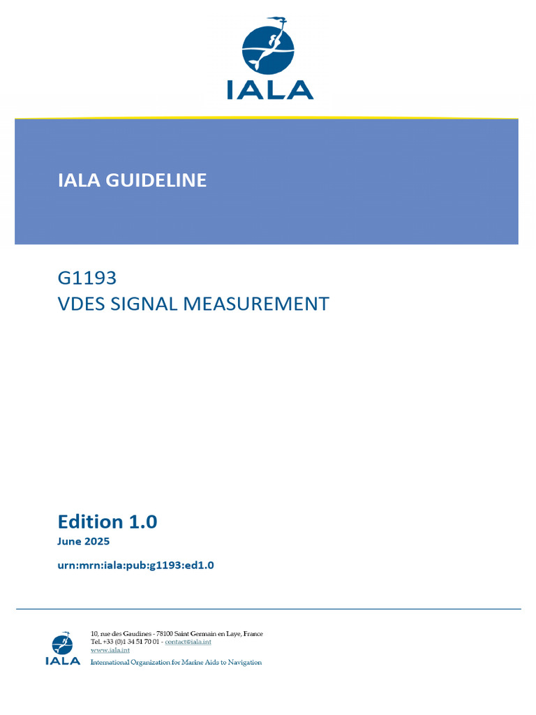 VDES Signal Measurement Guidelines | PDF | Signal To Noise Ratio ...