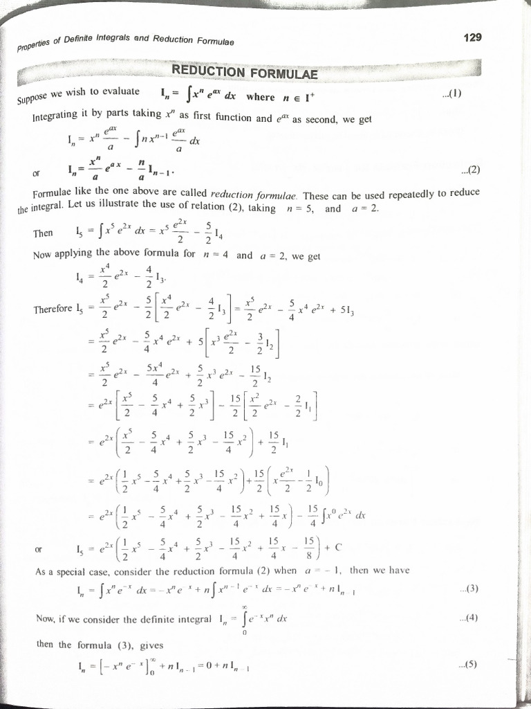 Reduction Formula New | PDF