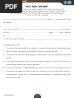 High Risk Surgical Consent Form | PDF | Surgery | Sepsis