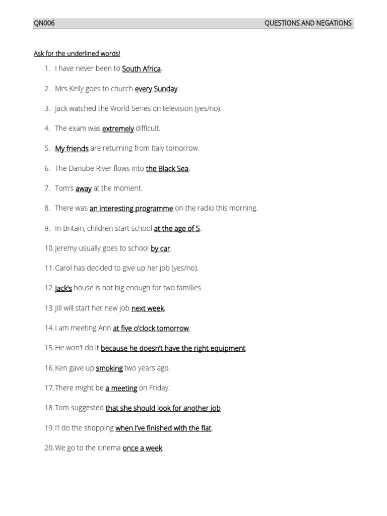 English Grammar Question Formation Guide | PDF