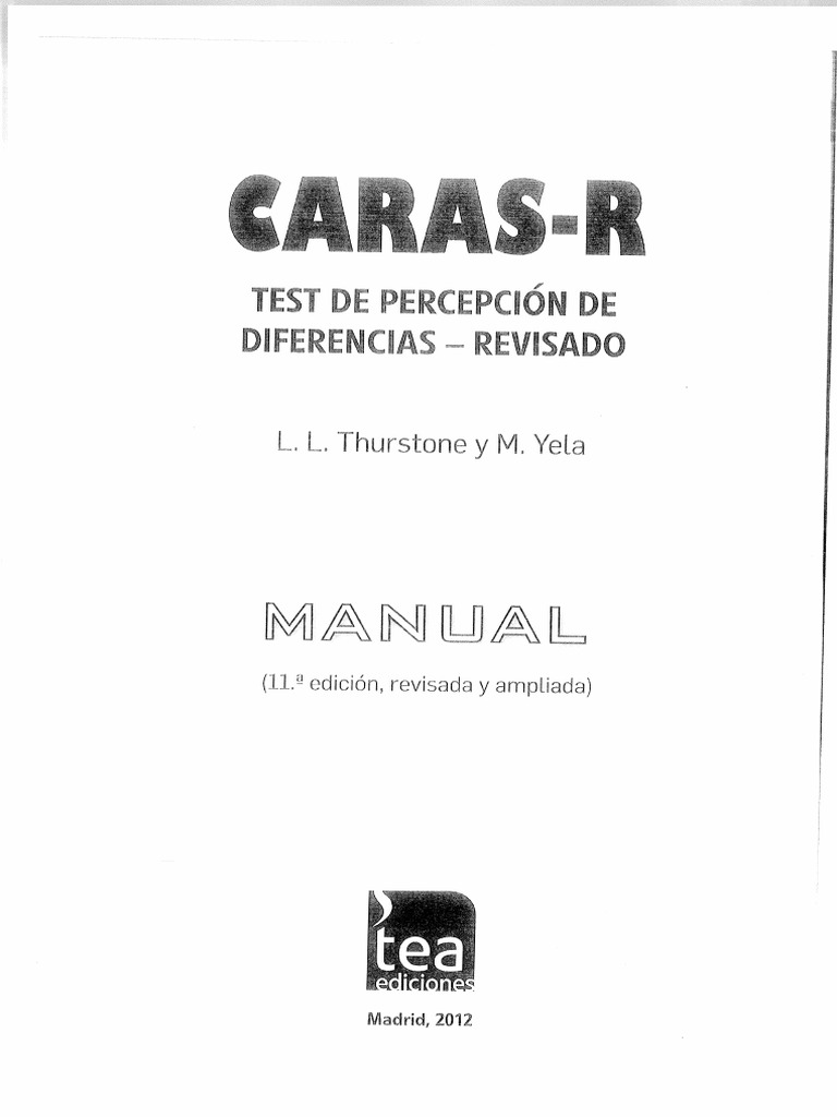 Caras-R Manual | PDF