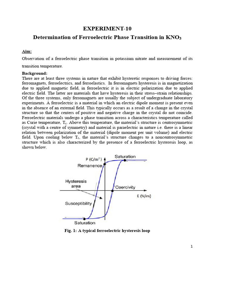 MSE351 Electronic Properties of Materials - Exp 7 To 12 | PDF ...
