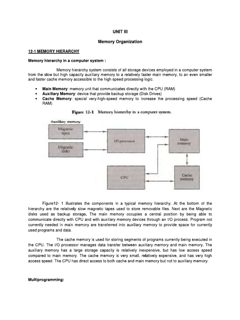 Computer Organization and Architecture Unit-5 | PDF