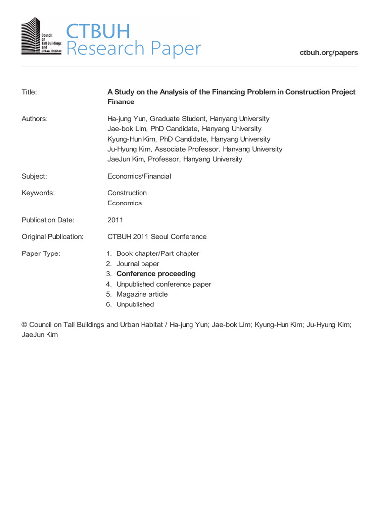 857 a Study on the Analysis of the Financing Problem in Construction ...