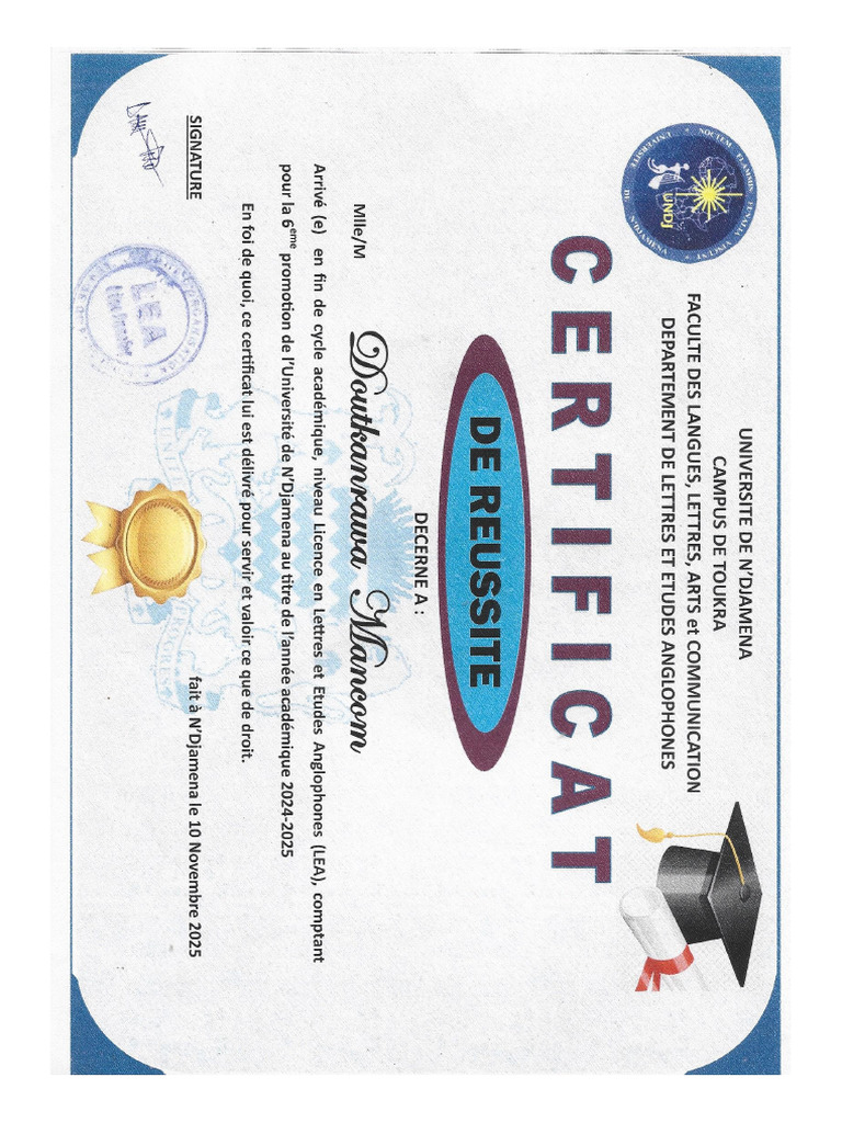 Certificat | PDF