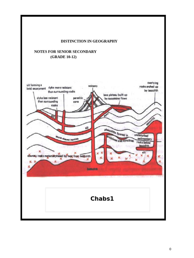 Geography Notes for Senior Secondary | PDF | Volcano | Lava