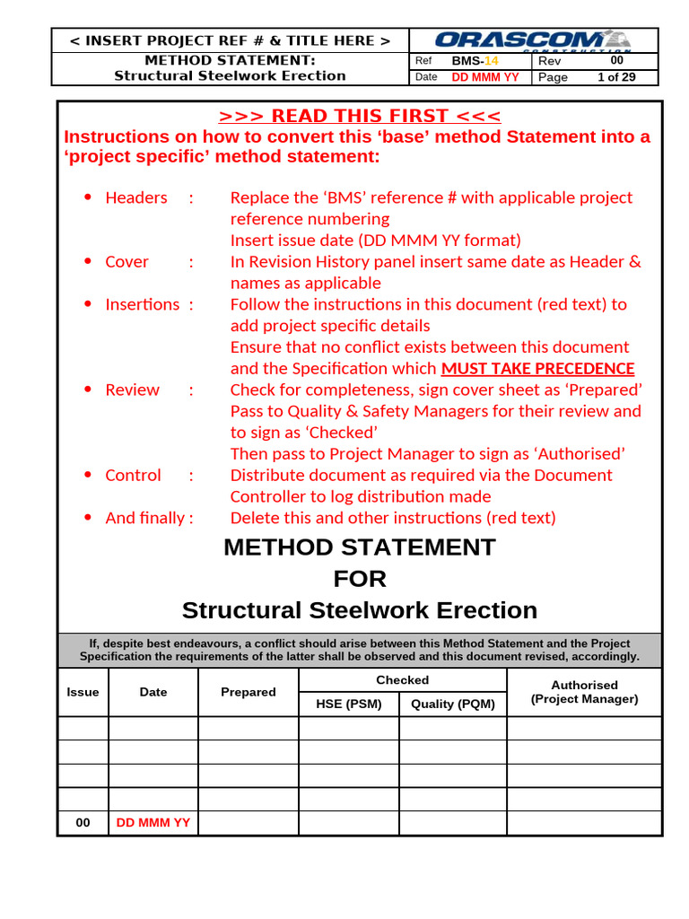 BMS-14 Steel Struc Erection | PDF | Mechanical Engineering