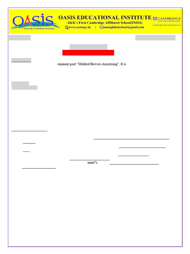 Class 7th FA1 Assignment 2025-26 | PDF