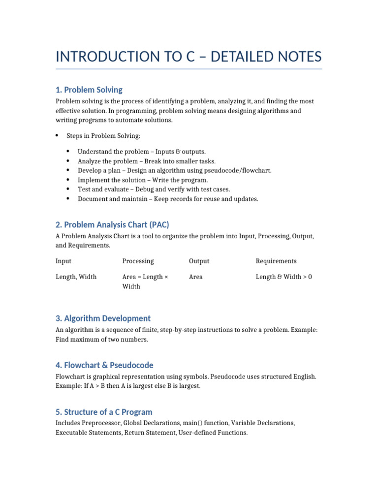 C Programming Problem Solving Guide | PDF | Algorithms | Compiler
