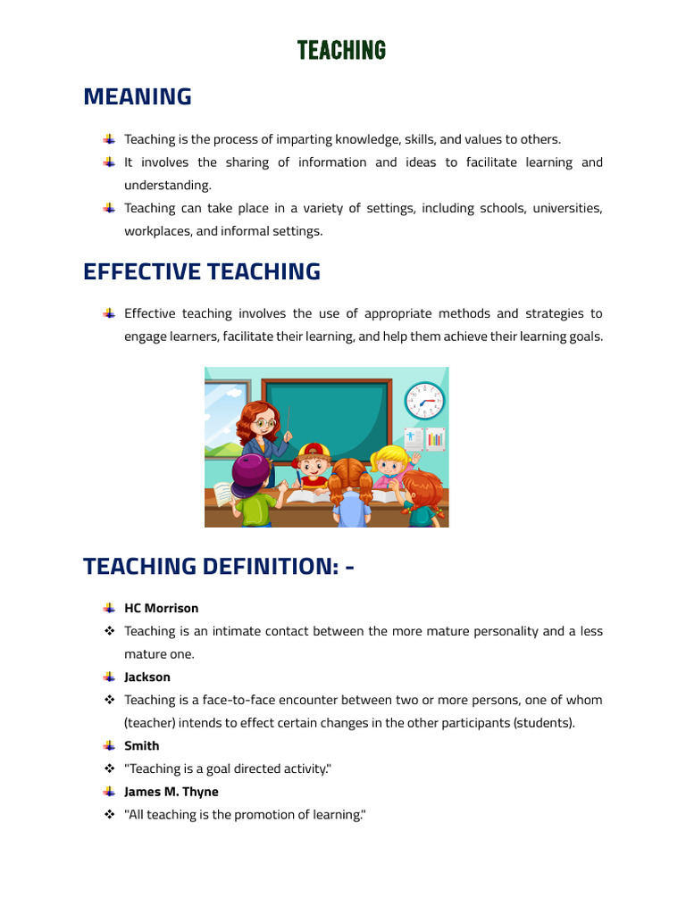 Understanding Effective Teaching Methods | PDF