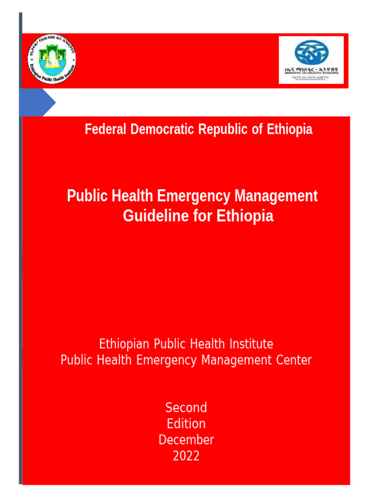 Ethiopia Public Health Emergency Guidelines | PDF | Emergency ...