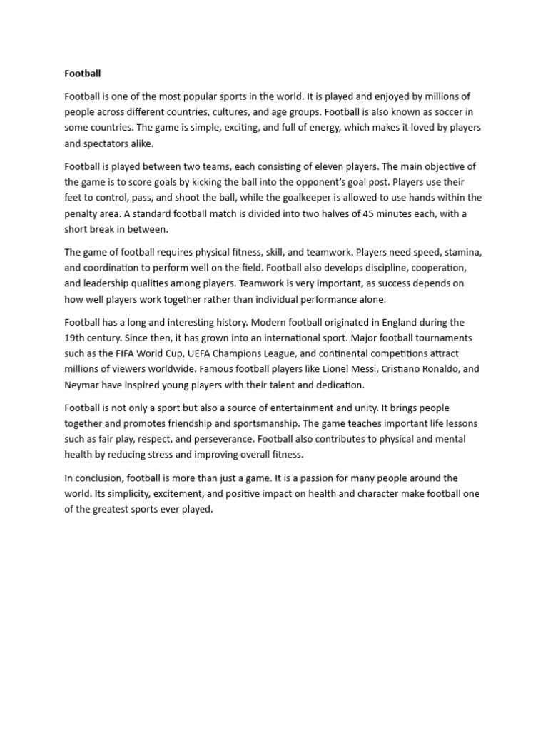 The Global Appeal of Football | PDF