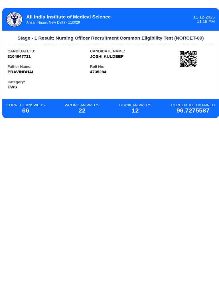 Score Card | PDF