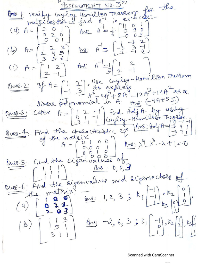 Maths Assignment 3 | PDF