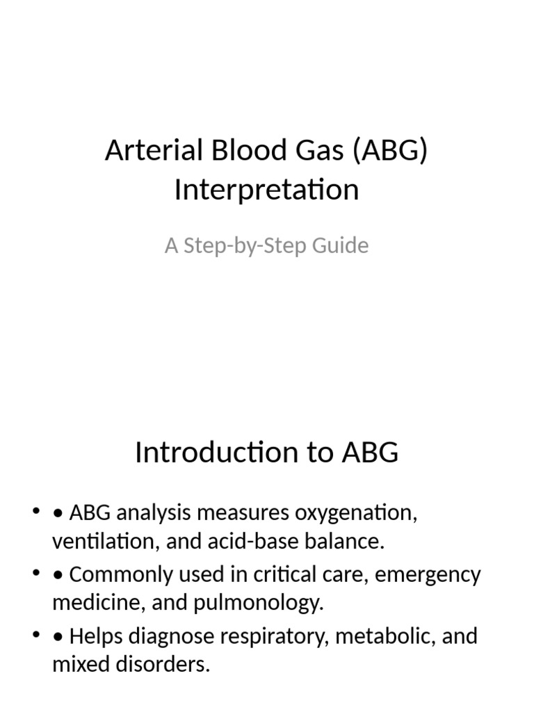 ABG Interpretation Guide: Step-by-Step | PDF