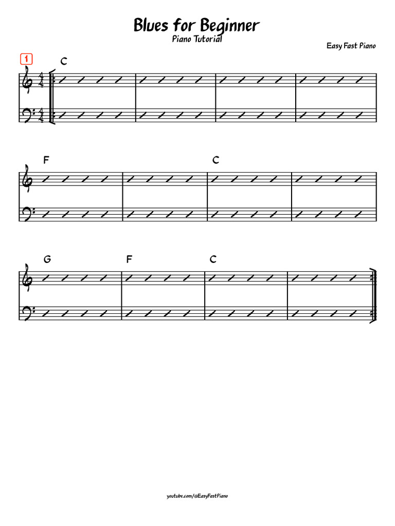 Easy Fast Piano - Blues Piano Tutorial | PDF