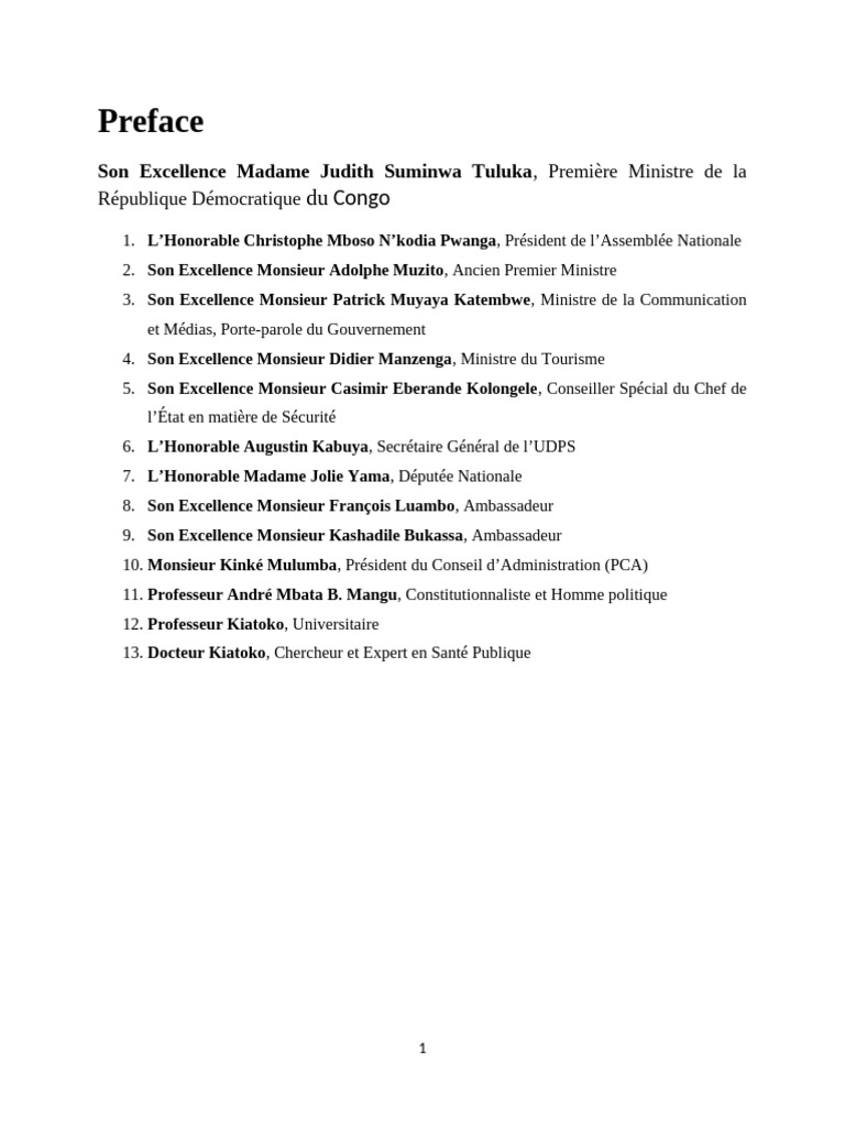 Renaissance et Leadership en RDC | PDF | République démocratique du ...