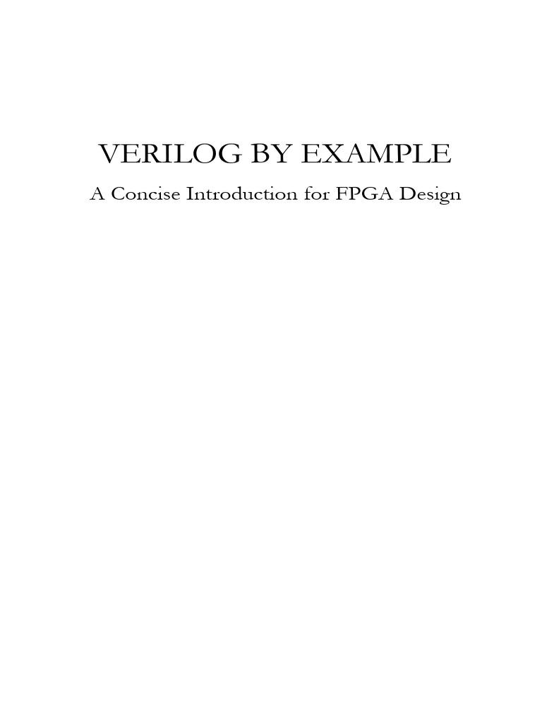 Verilog FPGA Design Basics Guide | PDF | Hardware Description Language ...
