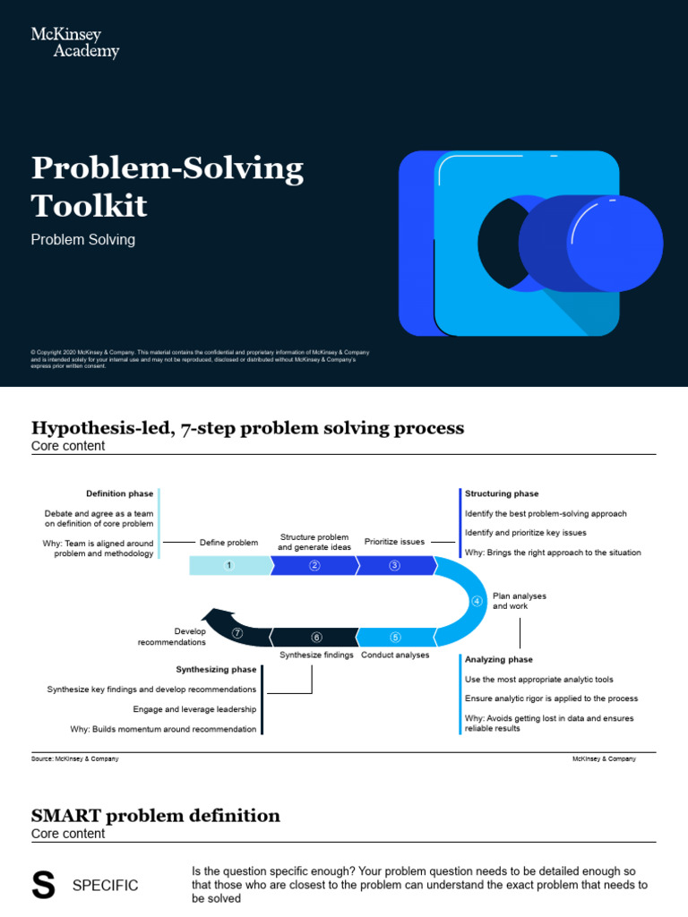 McKinsey's 7-Step Problem-Solving Guide | PDF | Hypothesis | Methodology
