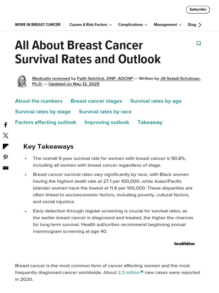 Breast Cancer Survival Rates Explained | PDF | Breast Cancer | Cancer