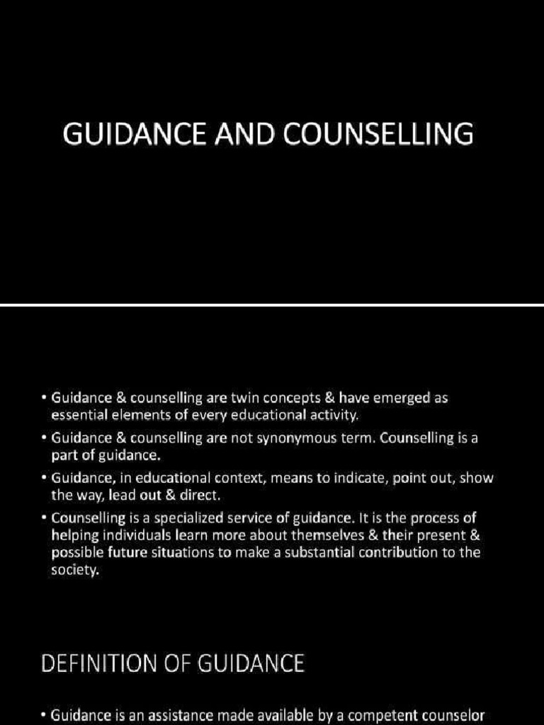 Introduction To Guidance and Counselling | PDF