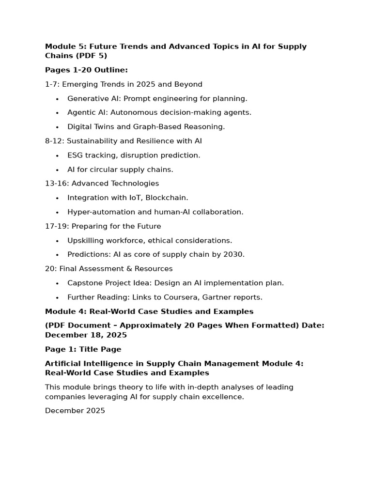 Future AI Trends in Supply Chains | PDF | Artificial Intelligence ...