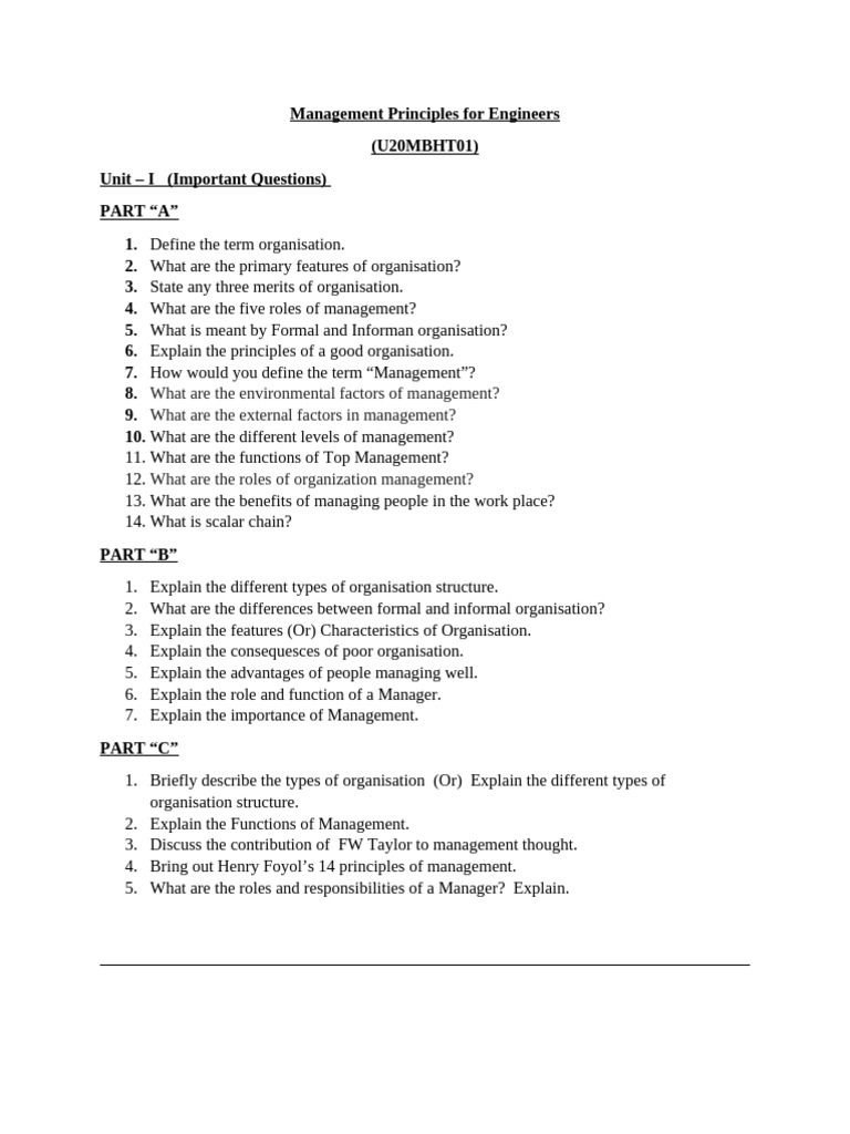 MPE - Question Bank For ODD Semester | PDF | Strategic Management ...