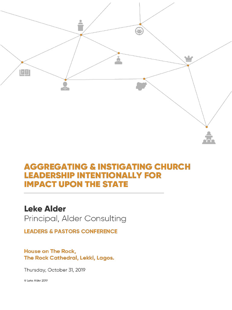 Aggregating Instigating Church Leadership Intentionally LEKE ALDER ...