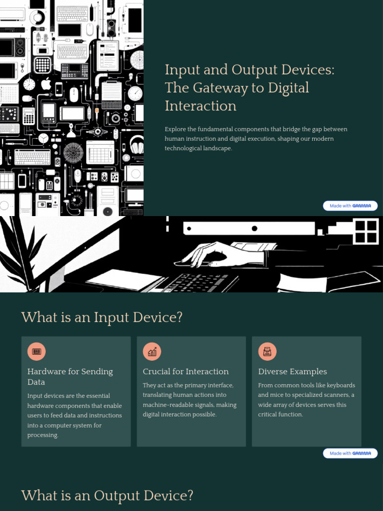 Input and Output Devices The Gateway To Digital Interaction | PDF