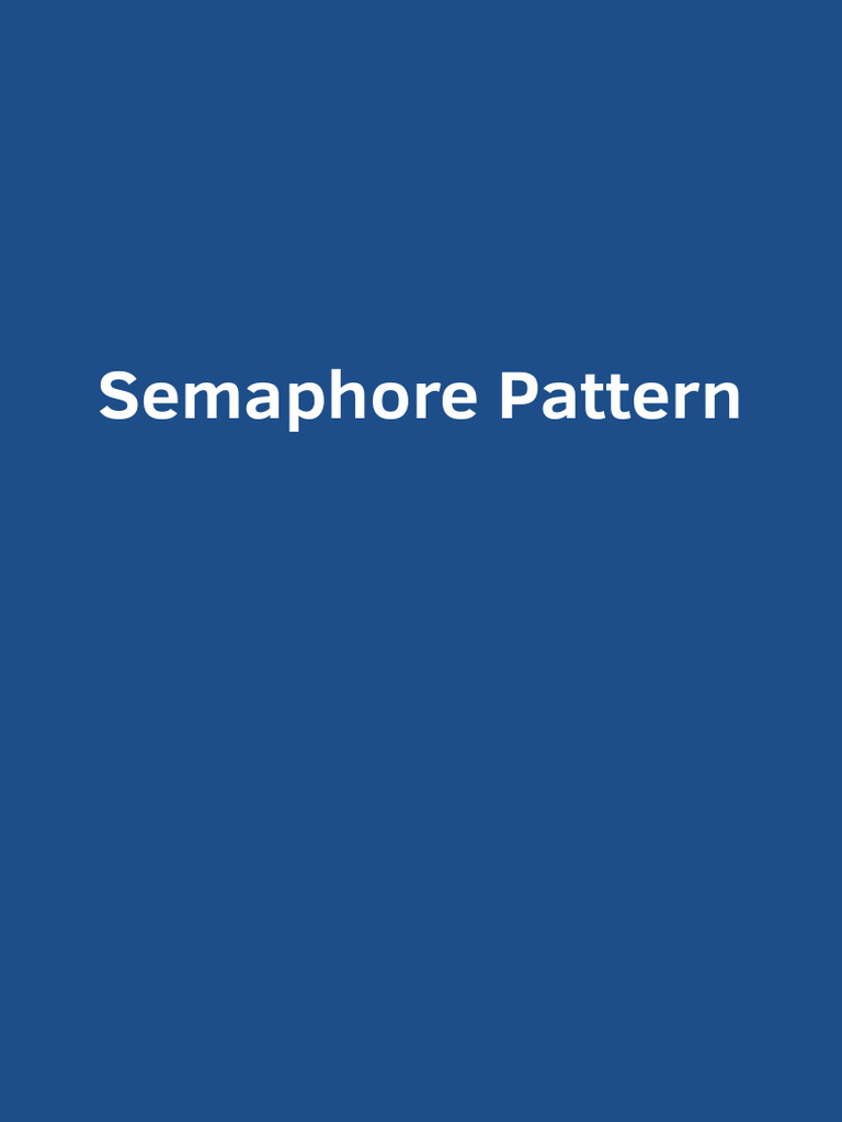 Understanding Semaphore Pattern in Threads | PDF | Thread (Computing ...
