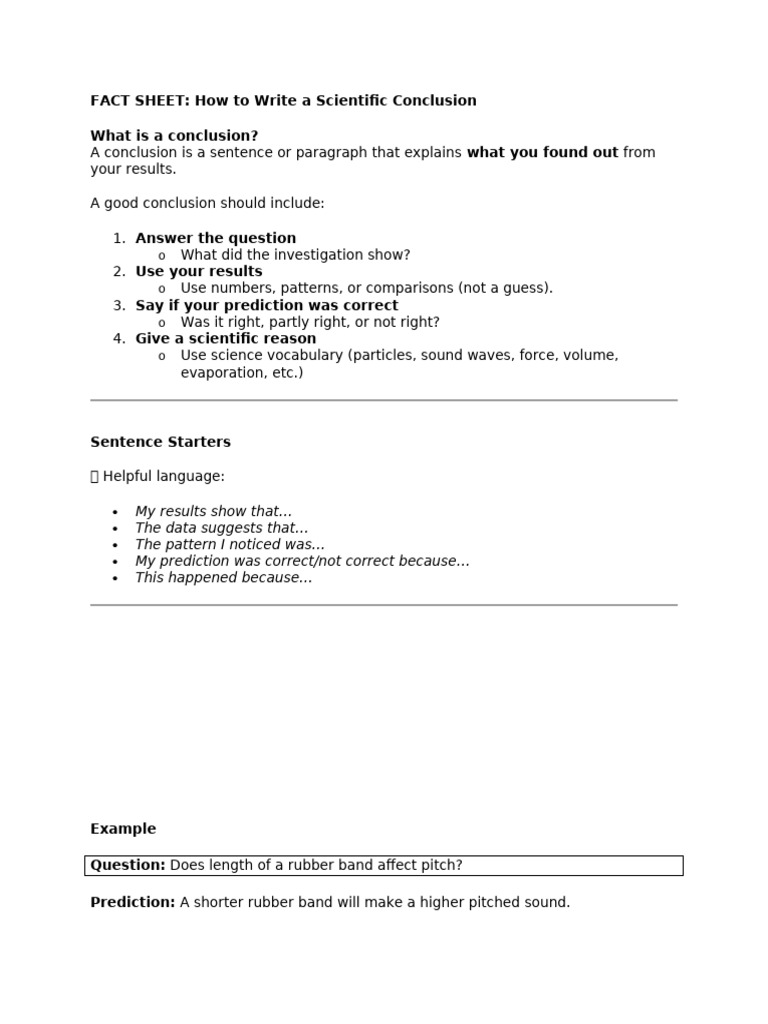 Writing Effective Scientific Conclusions | PDF