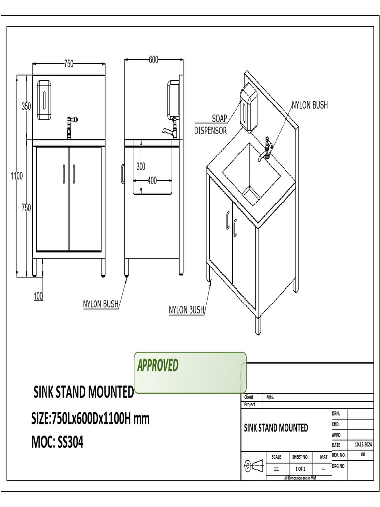 R-01 Ss Sink Basin-750x600x1100 - Removed | PDF