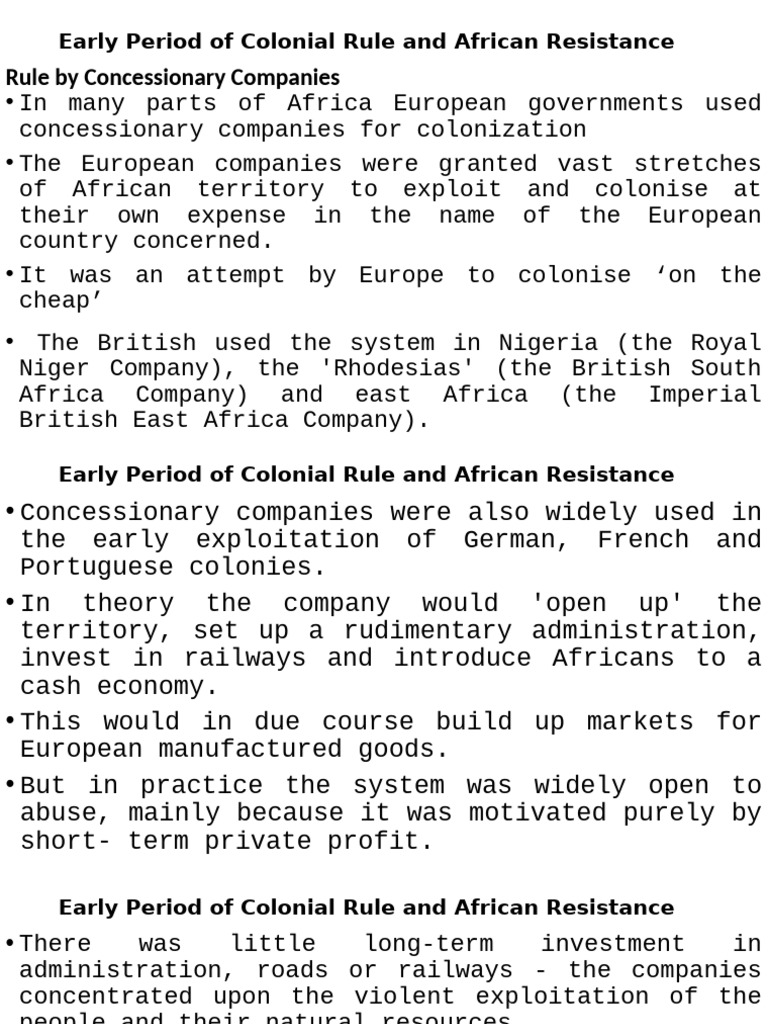 Colonial Rule and African Resistance Insights | PDF | Colonialism