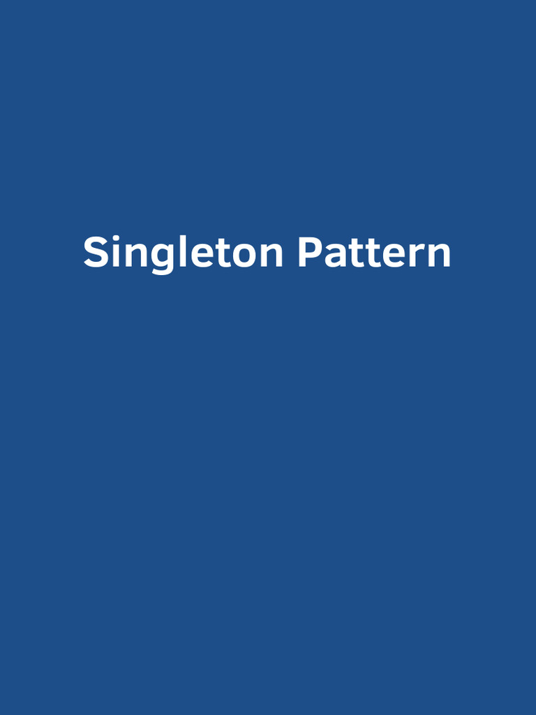 Understanding the Singleton Pattern in C | PDF | Pointer (Computer ...