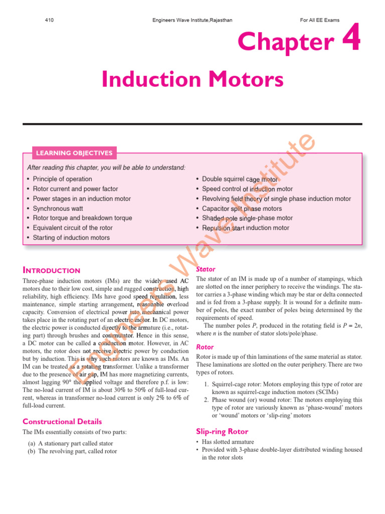 Induction Motor Theory | PDF | Electric Motor | Electrical Components