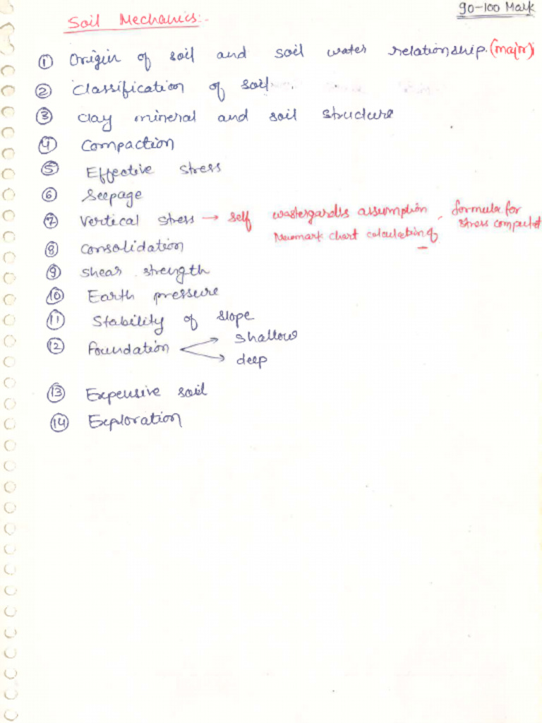 Civil Soil Notebook Handwritten | PDF