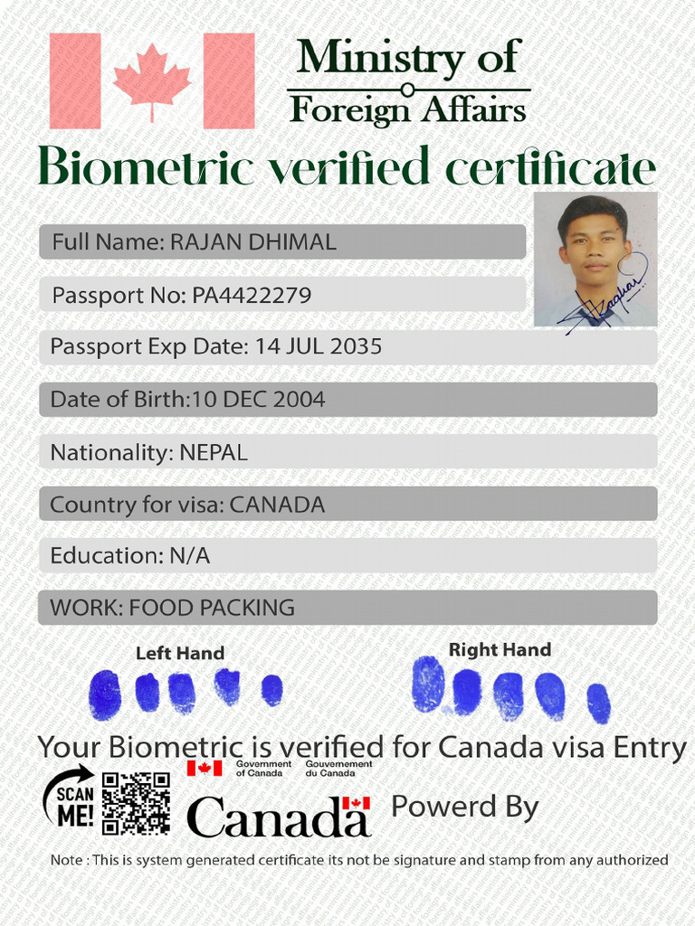 Biometric Letter.. | PDF
