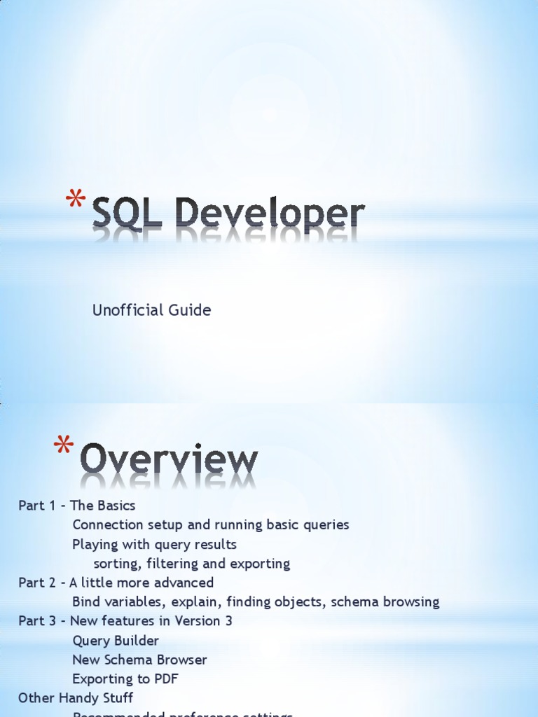 SQL Developer | Download Free PDF | Sql | Data Management