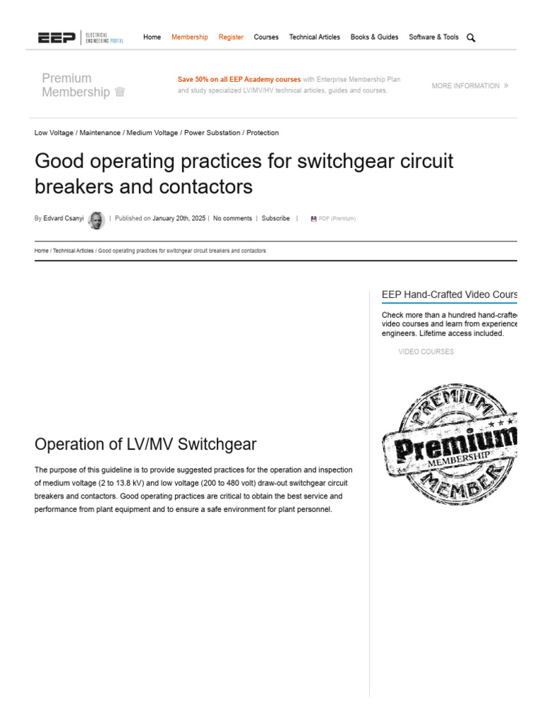 Best Practices for Switchgear Operation | PDF | Relay | Transformer