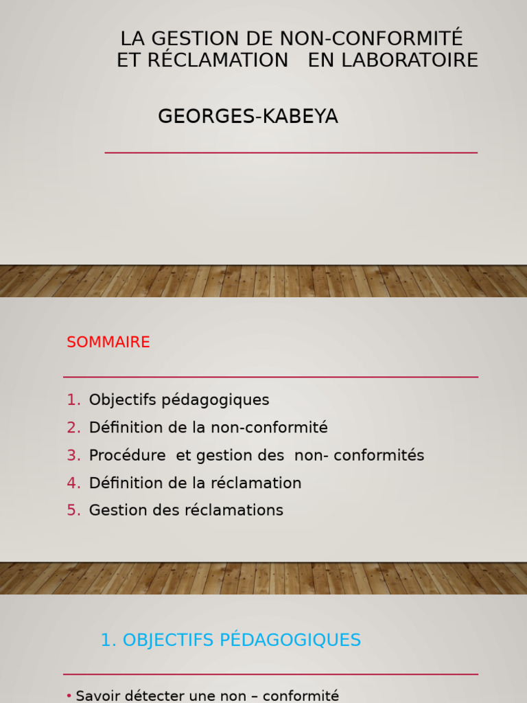 Gestion des Non-Conformités en Laboratoire | PDF
