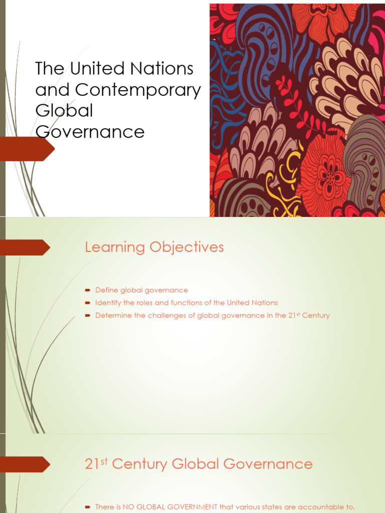 UN's Role in Global Governance Today | PDF | United Nations General ...