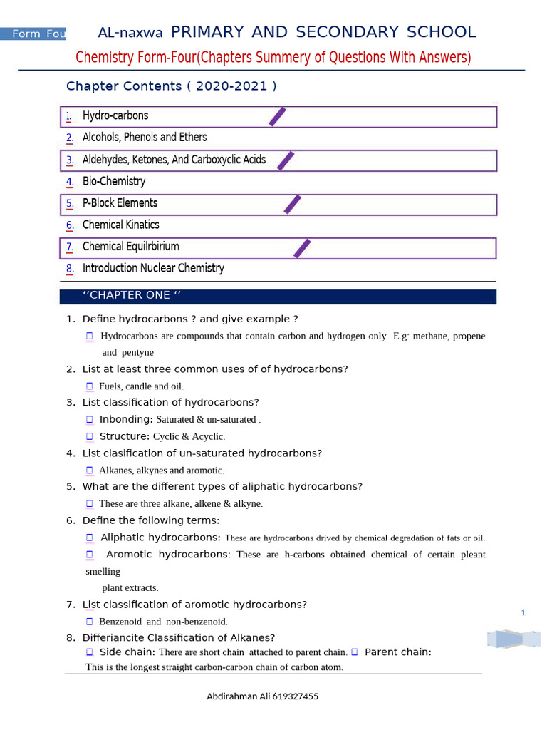Chemistry F4 Questions and Answers | PDF | Reaction Rate | Carbohydrates