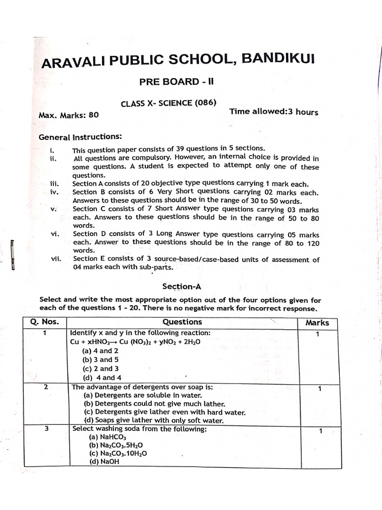 Pre Boards 2025 26 | PDF