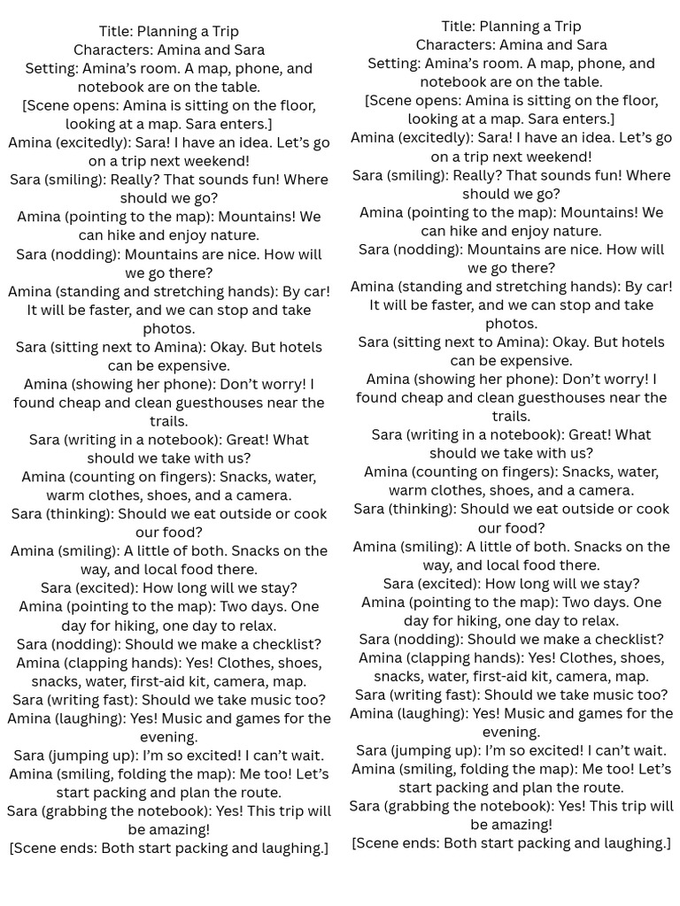 Ah! You Want It in a Roleplay Format With Stage Directions, Not Just ...