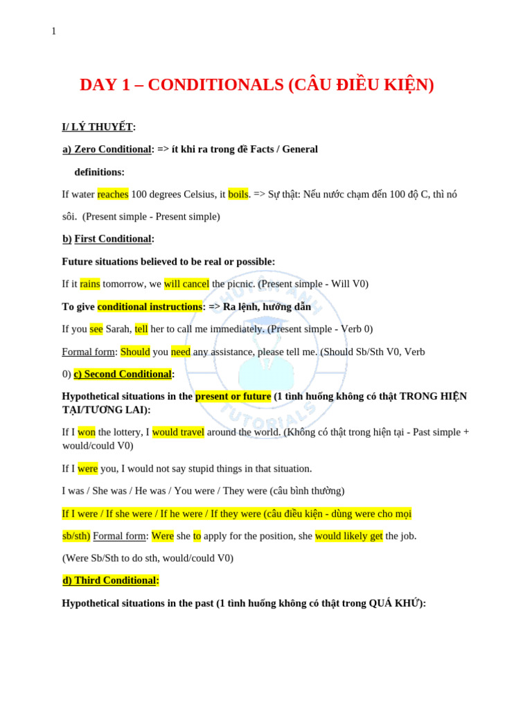 Understanding Conditionals and Inversions | PDF | Verb | Syntax
